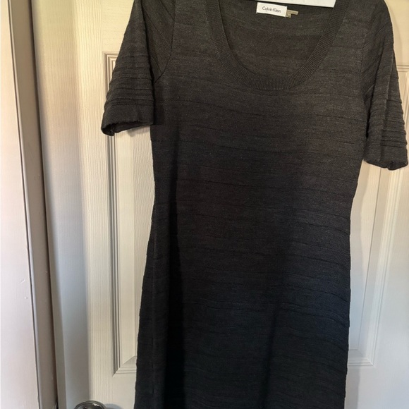 Calvin Klein Charcoal Knit Dress - Picture 1 of 2